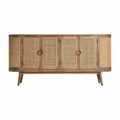 Sideboards - Brown mango wood sideboard 175x40x85 cm - VICAL