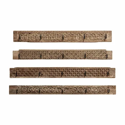 Objets de décoration - Cintre en bois de teck marron 125x12x15 cm - VICAL