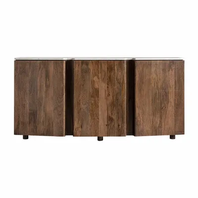 Sideboards - White mango wood sideboard 160x45x75 cm - VICAL