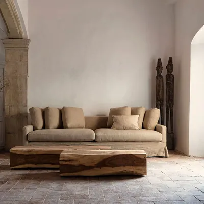 Other tables - Coffee table in brown suar wood 41x41x80 cm - VICAL