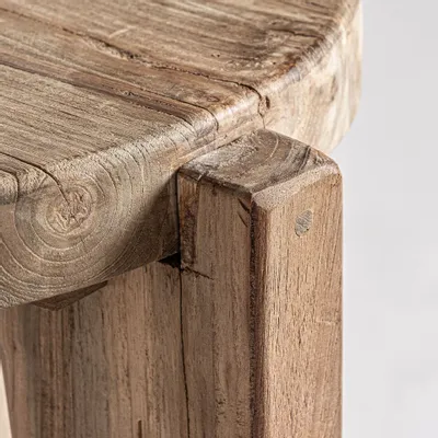 Autres tables  - Table basse en bois de teck marron 51x51x60 cm - VICAL