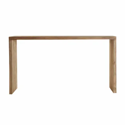 Console table - Brown railway wooden console 150x40x81 cm - VICAL
