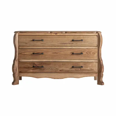 Chests of drawers - Brown elm wood chest of drawers 137x53x80 cm - VICAL