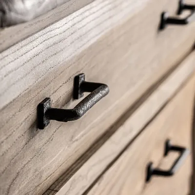 Chests of drawers - Brown elm wood chest of drawers 137x53x80 cm - VICAL