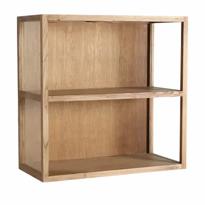 Shelves - Modular bookcase in brown recycled pine wood 85x40x85 cm - VICAL