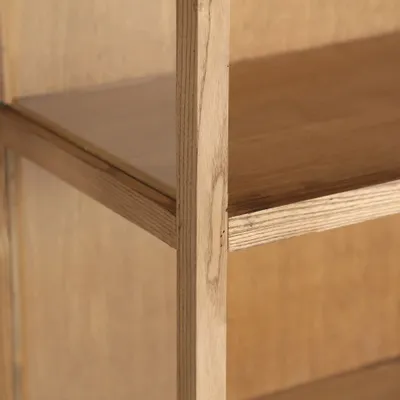 Shelves - Modular bookcase in brown recycled pine wood 85x40x85 cm - VICAL