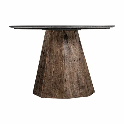 Dining Tables - Black marble living room table 120x120x76 cm - VICAL