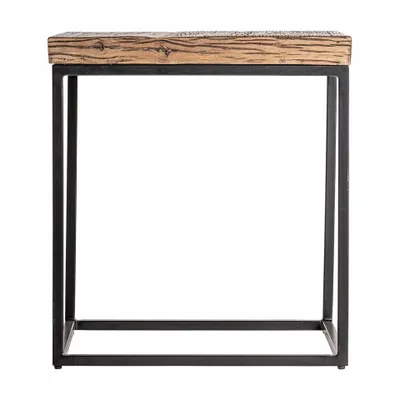 Autres tables  - Table basse en bois récupéré marron 55x55x60 cm - VICAL