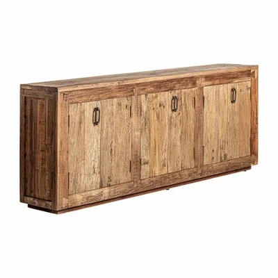 Sideboards - Brown reclaimed wood sideboard 224x40x88 cm - VICAL