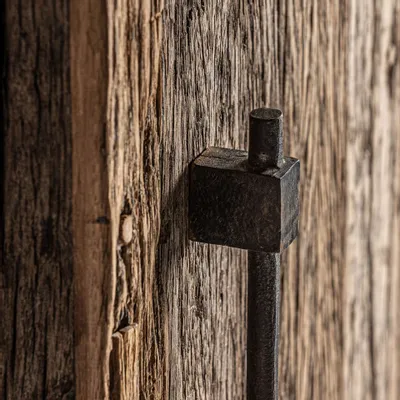 Wardrobe - Brown reclaimed wood cabinet 70x50x202 cm - VICAL