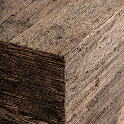 Coffee tables - Brown reclaimed wood coffee table 150x70x37 cm - VICAL