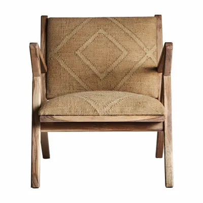 Armchairs - Brown jute armchair 62x83x72 cm - VICAL