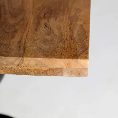 Autres tables  - Table de bar en bois de mangue noir 75x75x77 cm - VICAL