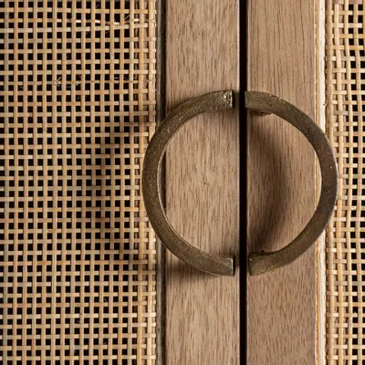 Wardrobe - Brown mango wood cabinet 105x45x180 cm - VICAL