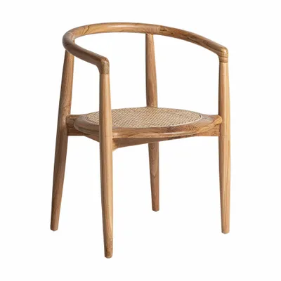 Chairs - Brown teak wood chair 57x46x78 cm - VICAL