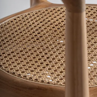 Chairs - Brown teak wood chair 57x46x78 cm - VICAL