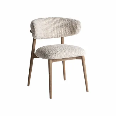 Chairs - Off-white ash wood chair 59x465x79 cm - VICAL