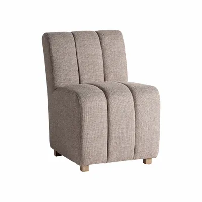 Armchairs - Central sofa module in brown birch wood 52x70x79 cm - VICAL