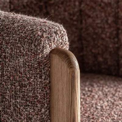 Chairs - Nounces brown polyester chair 63x60x77 cm - VICAL