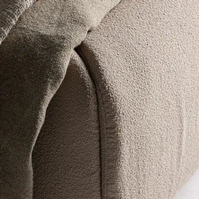 Lits - Lit en lin beige 253x224x103 cm - VICAL