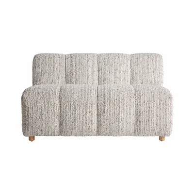 Sofas - Central sofa module in light brown pine wood 122x82x76 cm - VICAL