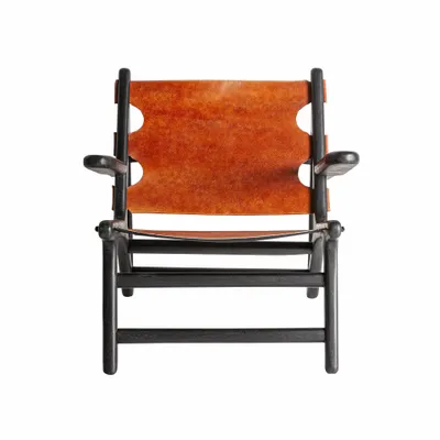 Fauteuils - Fauteuil en bois de mangue noir 76x82x76 cm - VICAL