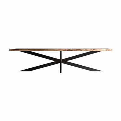 Dining Tables - Living room table in black acacia wood 320x110x77 cm - VICAL