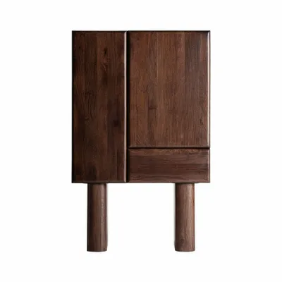 Wardrobe - Brown mango wood cabinet 100x45x160 cm - VICAL