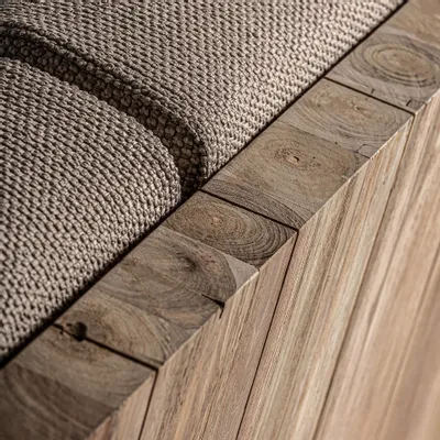 Sofas - Brown railway wooden sofa 265x101x80 cm - VICAL