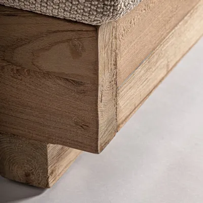 Sofas - Brown railway wooden deck chair 210x80x33 cm - VICAL