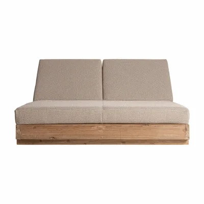 Sofas - Double lounge chair in brown railway wood 210x80x33 cm - VICAL