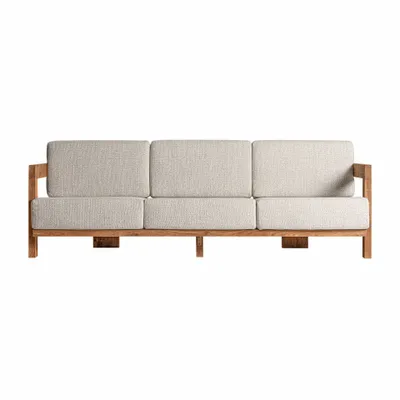 Canapés - Sofa en bois de chemin de fer marron 240x80x80 cm - VICAL