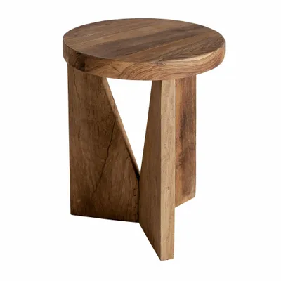 Other tables - Brown reclaimed wood coffee table 46x46x56 cm - VICAL