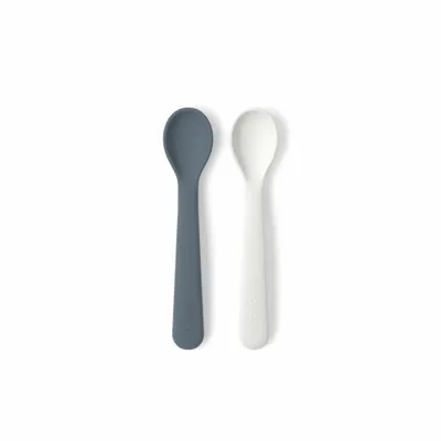 Repas pour enfant - Lot de 2 cuillères en silicone - Cloud / Storm - EKOBO