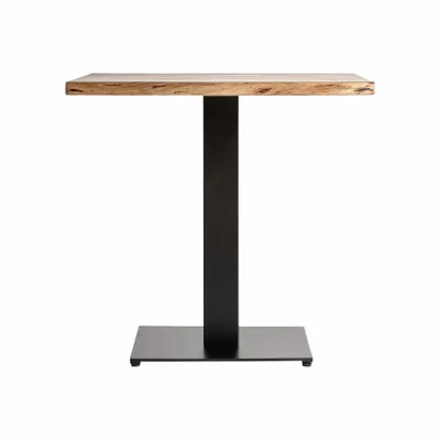 Autres tables  - Table de bar en bois d´acacia noir 80x80x78 cm - VICAL