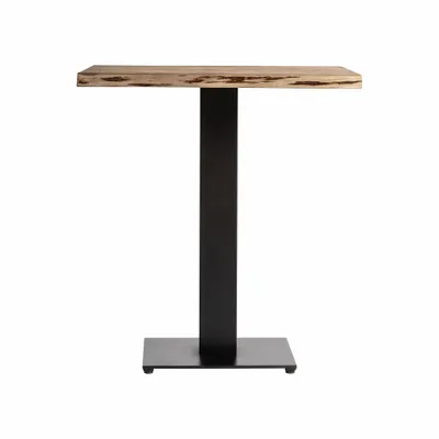 Other tables - Black acacia wood bar table 70x70x78 cm - VICAL