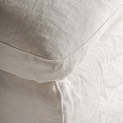 Sofas - White linen corner 103x96x84 cm - VICAL