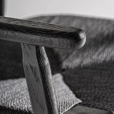 Chaises - Chaise en bois de chêne noir 54x54x79 cm - VICAL