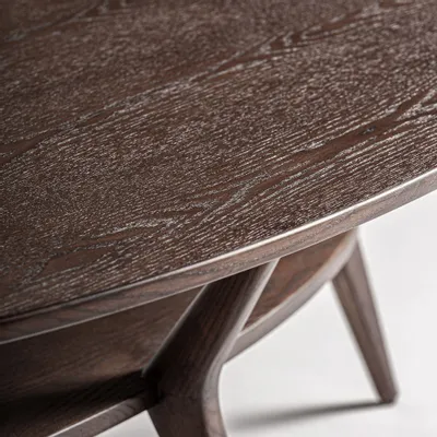 Coffee tables - Brown ash wood coffee table 140x80x47 cm - VICAL