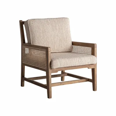 Armchairs - Brown mango wood armchair 68x81x88 cm - VICAL