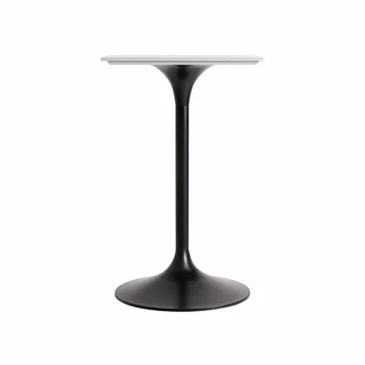 Autres tables  - Table de bar en pierre blanc 65x65x105 cm - VICAL