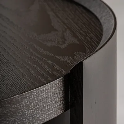 Coffee tables - Brown oak wood centerpiece 100x96x35 cm - VICAL