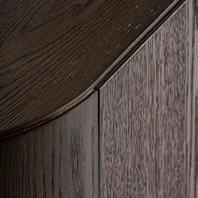 Buffets - Buffet en bois de chêne marron 220x48x81 cm - VICAL