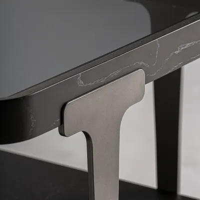 Other tables - Coffee table in black ash wood 60x60x50 cm - VICAL