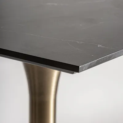 Other tables - Gold steel bar table 65x65x105 cm - VICAL