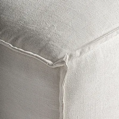 Canapés - D´angle en lin blanc 110x110x85 cm - VICAL