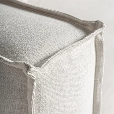 Sofas - White linen corner 110x110x85 cm - VICAL