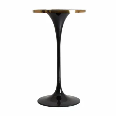 Autres tables  - Table de bar en fer noir brillant en 60x60x106 cm - VICAL