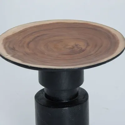 Autres tables  - Table basse en bois tropical noir  en 48x48x50 cm - VICAL