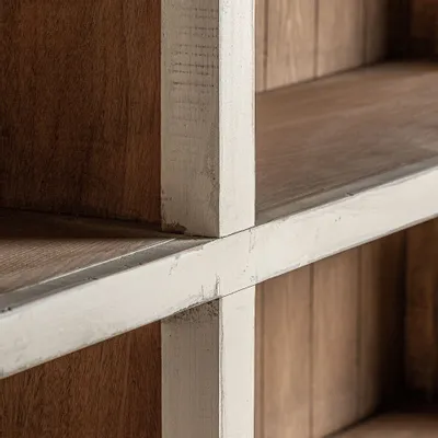 Shelves - Off-white elm wood shelf in 191x34x145 cm - VICAL